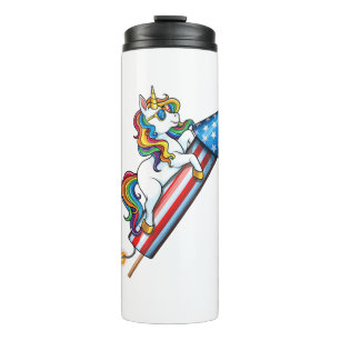 Unicorn Riding Ice Cream Men Women Kids Boys Girls Thermal Tumbler