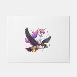 Unicorn Riding Peregrine Falcon Boy Girls Men Wome Doormat