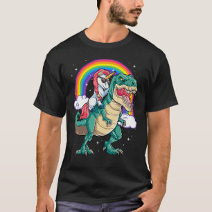 Unicorn Riding Rex Dinosaur Boys Girls Men Women R T-Shirt