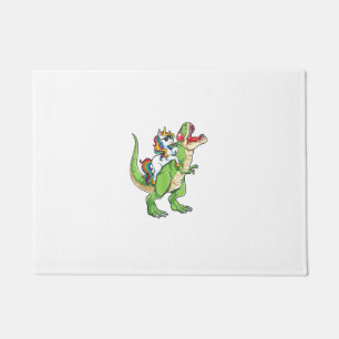Unicorn Riding T rex Dinosaur Boys Girls Men Women Doormat