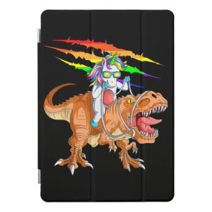 Unicorn Riding T-Rex Dinosaur iPad Pro Cover