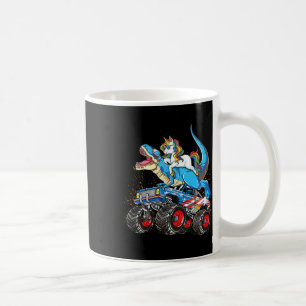 Unicorn Riding T Rex Monster Truck Boys Girls Unic Coffee Mug