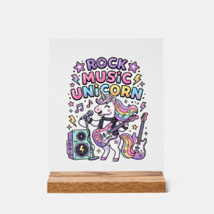Unicorn Rock Music Unicorn Charming Marketplace Ar Acrylic Sign