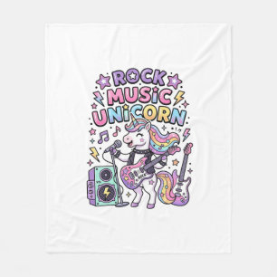Unicorn Rock Music Unicorn Charming Marketplace Ar Fleece Blanket