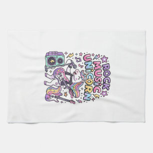 Unicorn Rock Music Unicorn Charming Marketplace Ar Kitchen Towel