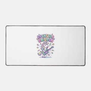 Unicorn Rockstar Unicorn Charming Apparel Graphic_ Desk Mat