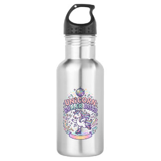 Unicorn Roller Disco Graphic Design T-Shirt Design 532 Ml Water Bottle