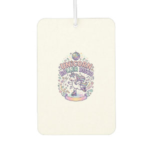 Unicorn Roller Disco Graphic Design T-Shirt Design Air Freshener