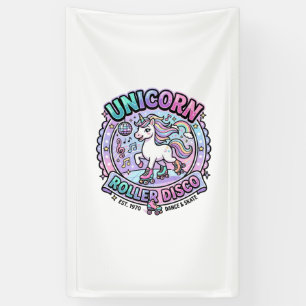 Unicorn Roller Disco POD Ready Marketplace Artwork Banner