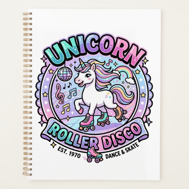 Unicorn Roller Disco POD Ready Marketplace Artwork Planner (Front)