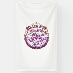 Unicorn Roller Rink Unicorn POD Ready Merch Design Banner