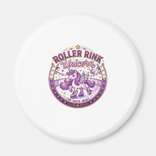 Unicorn Roller Rink Unicorn POD Ready Merch Design Magnet