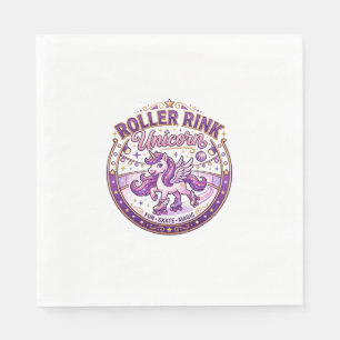 Unicorn Roller Rink Unicorn POD Ready Merch Design Napkin