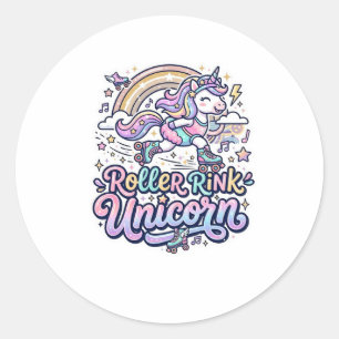 Unicorn Roller Rink Unicorn Premium Vector Sticker