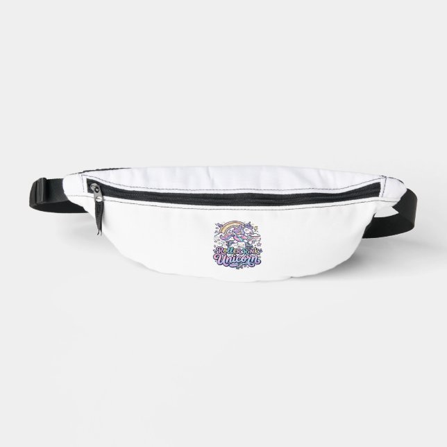Unicorn Roller Rink Unicorn Premium Vector Sticker Fanny Pack (Front)