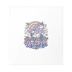 Unicorn Roller Rink Unicorn Premium Vector Sticker Notepad