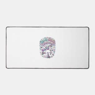Unicorn Roller Skates Unicorn Retro Style Graphic Desk Mat