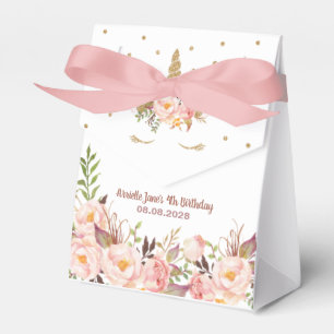 Unicorn rose et or Ballotins de fête d'anniversair