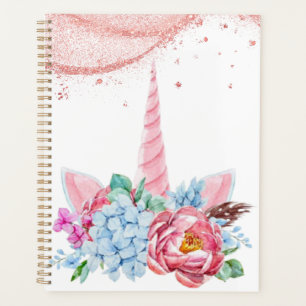 UNICORN ROSE FLORAL RETOUR À L'ÉCOLE