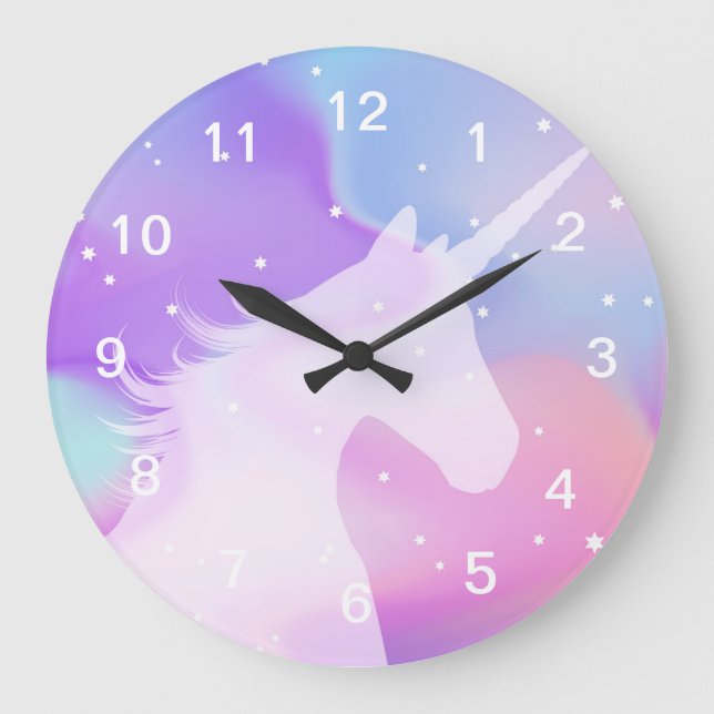 Unicorn - Round Acrylic Wall Clock (Front)