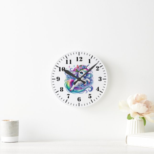 Unicorn  round clock (Home)