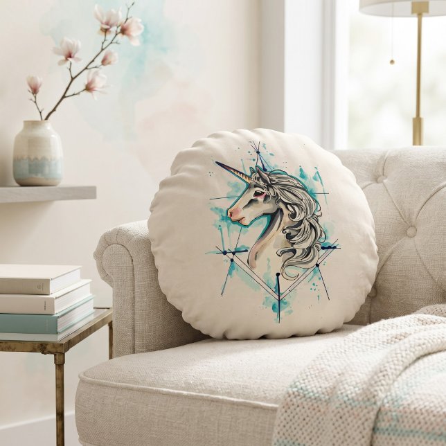 Unicorn Round Pillow (Creator Uploaded)