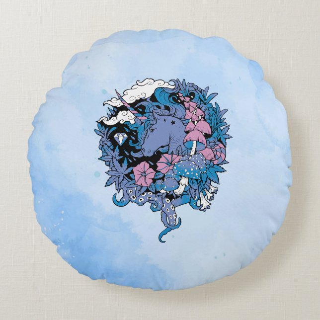 Unicorn Round Pillow (Front)