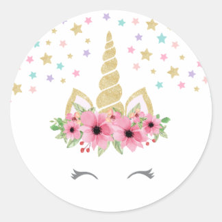 Unicorn Round Sticker