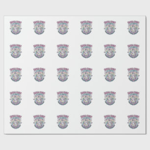 Unicorn Royal Horn Academy Bold Typography Print o Wrapping Paper