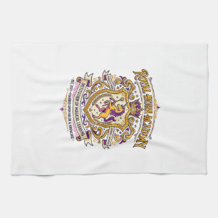Unicorn Royal Horn Academy Stylish Zazzle Design_1 Kitchen Towel