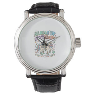 Unicorn Saddle Up Buttercup Kawaii Typography Desi Watch