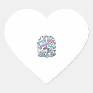 Unicorn Salty Mane Sunny Soul Retro Style T-Shirt Heart Sticker
