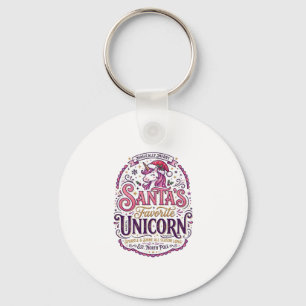 Unicorn Santa's Favourite Unicorn Keychain