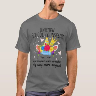 Unicorn School Counsellor Teacher Appreciation T-Shirt