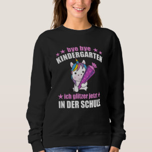 Unicorn School Enrolment Kindergarten Glitter Sweatshirt