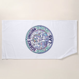 Unicorn Science Unicorn Lab POD Ready Apparel Grap Beach Towel