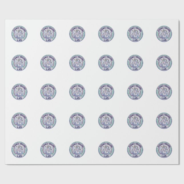 Unicorn Science Unicorn Lab POD Ready Apparel Grap Wrapping Paper (Flat)
