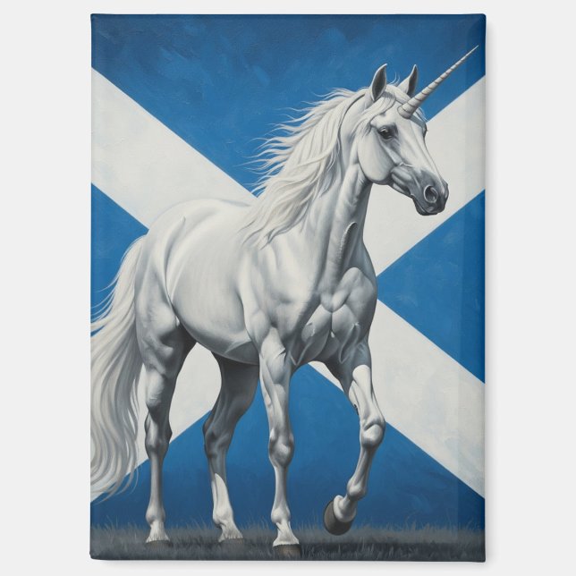 Unicorn Scotland Scottish Flag Magnet (Front)