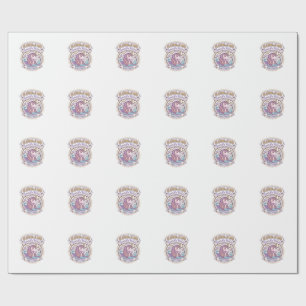 Unicorn Seashells and Sparkle Horns POD Ready Zazz Wrapping Paper