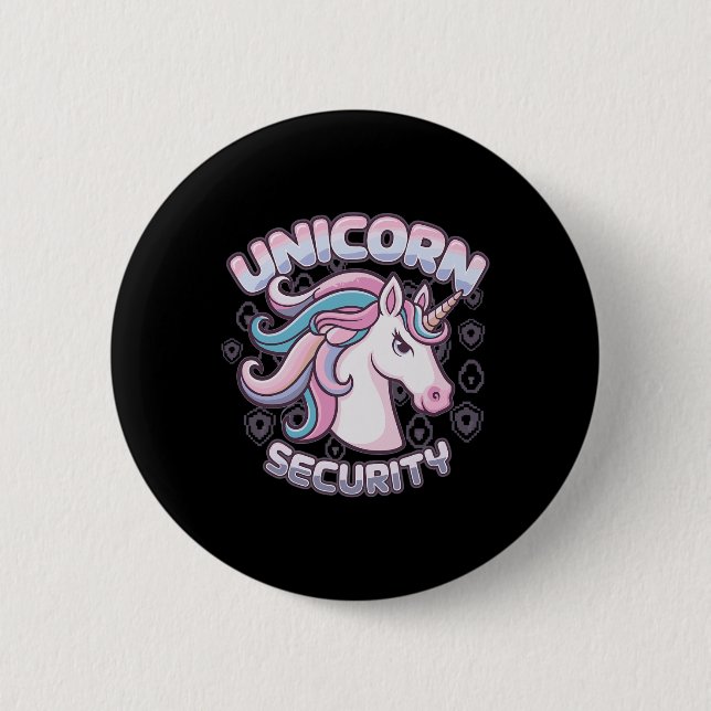 Unicorn Security  2 Inch Round Button (Front)
