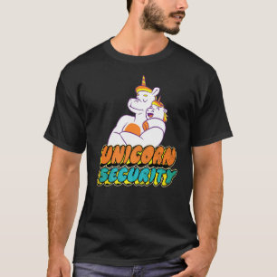 Unicorn Security Birthday Daughter Girl Mom Dad T-Shirt