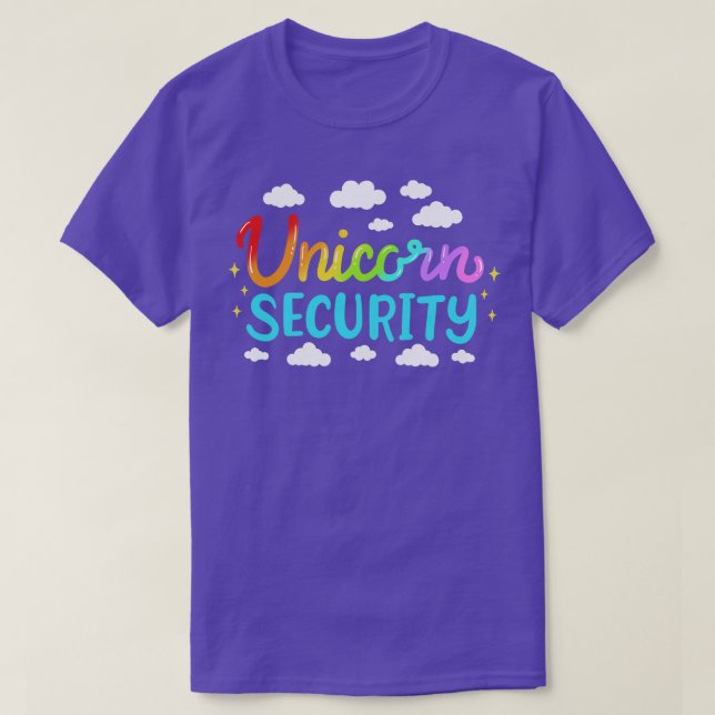 Unicorn Security Birthday T-Shirt (Design Front)