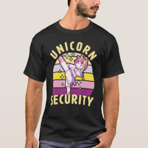 Unicorn Security Dad Mom Daughter Halloween Costum T-Shirt