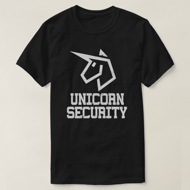 Unicorn Security Funny Easy Halloween Costume Gift T-Shirt (Design Front)