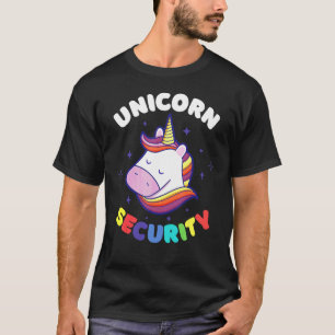 Unicorn Security Halloween Costume Parent Father D T-Shirt