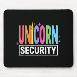 Unicorn Security Halloween Dad Mom Brother Costume Mouse Pad