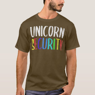 Unicorn Security Halloween Dad Mom Daughter Adult T-Shirt