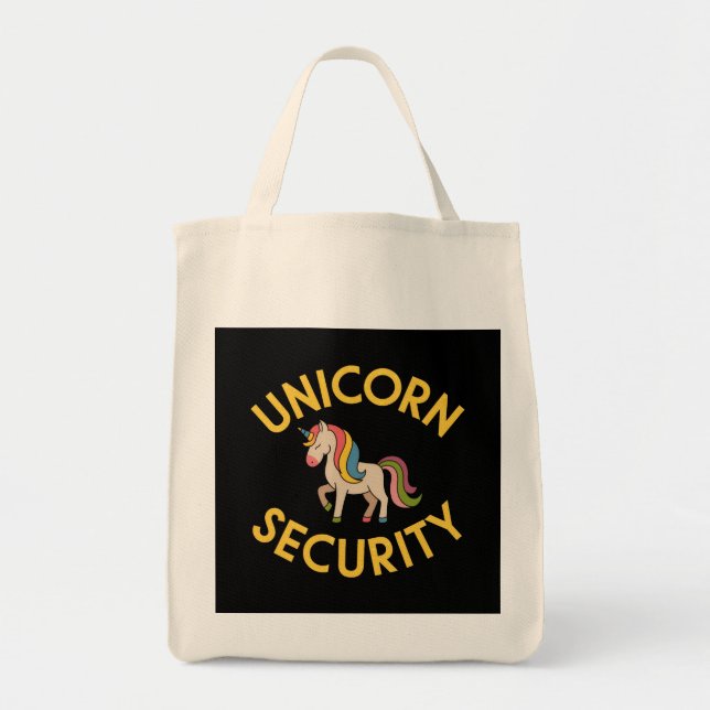 Unicorn Security: Keep the Magic Safe with a Touch Tote Bag (Front)