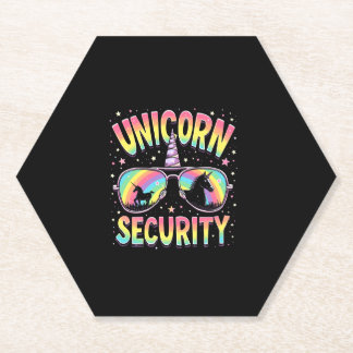 Unicorn Security Long Sleeve T-Shirt_1 Paper Coaster