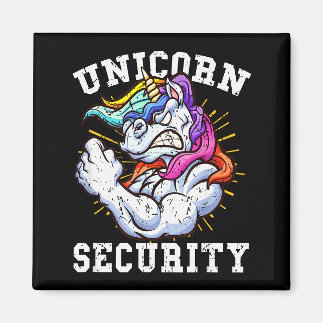 Unicorn Security - Manly Muscular Unicorn Lovers  Magnet (Front)